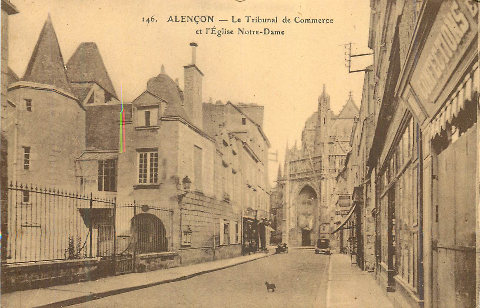 CPA Alencon Le Tribunal de Commerce et l'Eglise Notre Dame